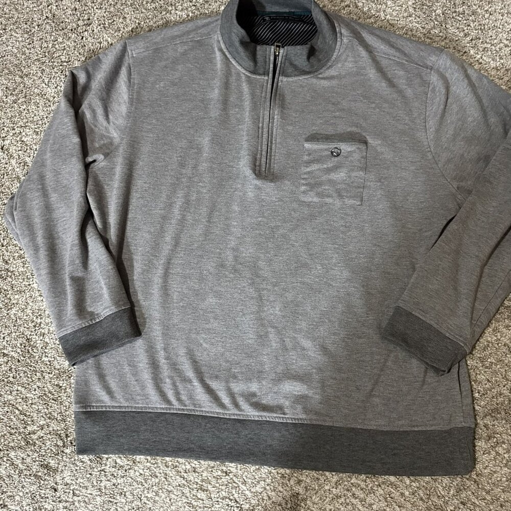 Pebble Beach Performance Pullover Activewear Golf Top Men's XXL Gray 1/4 Zip